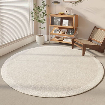 Yusenyi japanese-style loop pile carpet is stain-resistant and easy to care for sofa coffee table carpet, living room full wear-resistant carpet, bedroom bedside blanket carle-y1 160cm*160cm (loop pile)