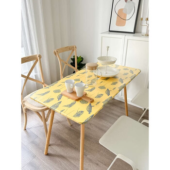 Yusenyi waterproof and oil-proof no-wash anti-slip tablecloth desk cloth wrapped table mat coffee table cloth ocean fish elastic band waterproof and oil-proof 70x140cm