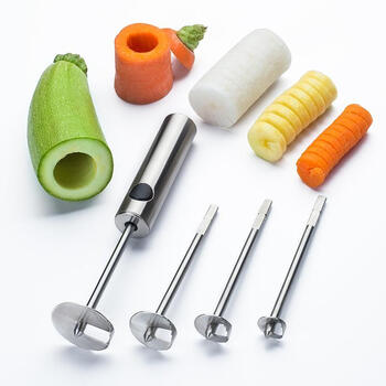 Yonghuan ysj fruit and vegetable corer, pear corer, radish stuffing tool, multifunctional fancy creative kitchen cutting tool, stainless steel fruit and vegetable corer, 4-piece set