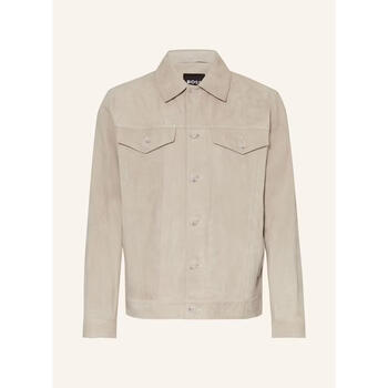 Boss men's jacket windproof and durable suede unlined daily commuting jacket simple creme one size |48