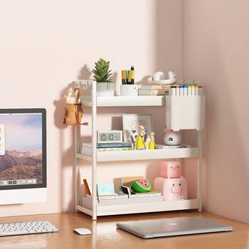 Aey desktop storage rack home multi-layer bookshelf desk storage rack office computer desk storage