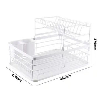 Fantasy bowl and chopsticks storage sink rack dish rack dish rack drain rack home kitchen storage rack bowl and chopsticks rack tableware storage rack high-end matte white