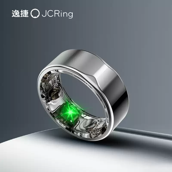 Shantou lincun yijie jcring smart ring 2301ai ring health monitoring heart rate blood sugar blood pressure sleep female menstrual period menstrual detection ultra-long battery life black technology multi-function space silver titanium alloy no. 7 inner ring diameter 17.4mm circumference 54.2mm