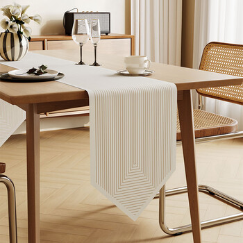 Yusenyi french high-end dining table middle long strip cover leather long tv cabinet waterproof and oil-proof edge line/lambskin 33x100cm