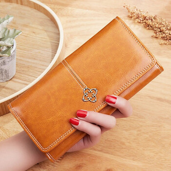 Woodpecker (tucano) long card holder wallet all-in-one bag for women 2026 new multi-functional fashion simple folding hand wallet niche brown