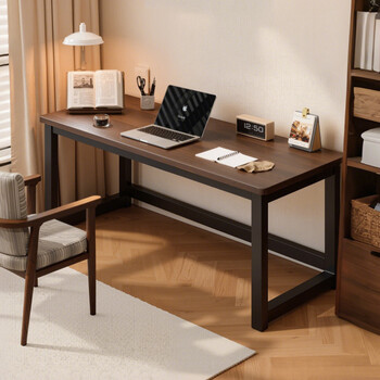 Mansfield (msfe) thickened computer desk office desk simple bedroom study living room student study rectangular table workbench thickened 25mm desktop brushed black oak color 80*40cm