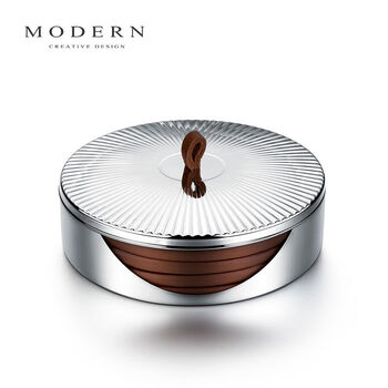 Modern and light luxury double-layer ice bucket ice cube storage bucket stainless steel commercial creative champagne bucket red wine chilled coaster