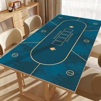 Yusenyi texas hold'em tablecloth square card playing card mat chess and card room chip mat crystal special department velvet table mat mipu blue 60x120 (crystal velvet)