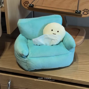 Yusenyi car small sofa tissue box bedroom home living room desktop paper box creative dopamine tissue bag pendant small sofa tissue box