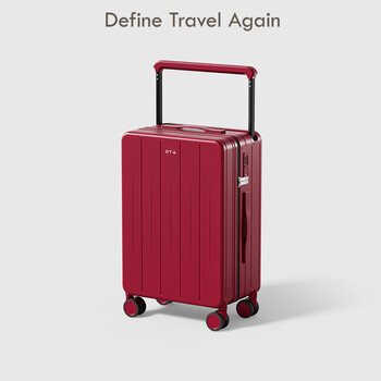 Dta red suitcase female wedding dowry trolley case wide trolley password travel suitcase male bordeaux red 24 inches