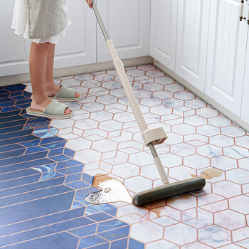 Fantasy kitchen floor mats are non-slip, oil-proof, scrubbable and cuttable, waterproof mats, non-slip, anti-fouling and anti-dirty floor mats. hexagonal blue platinum. customized/please ask for details. returns and exchanges are not supported.