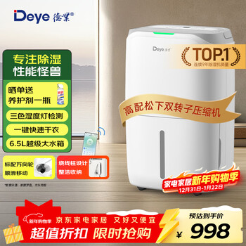 Deye dehumidifier/dehumidifier, dehumidification capacity 20 liters/day, household soft-sound basement drying and dehumidification absorber clothes dryer, mobile phone intelligent control dyd-w20a3