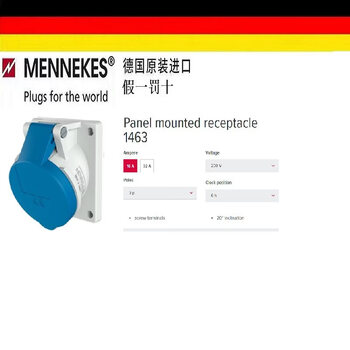 Germany mennekes high-power aviation industry waterproof plug and socket connector 16a/32a 3-core 16 concealed angled socket_typ1463_ip44