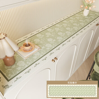 Yusenyi small fresh sideboard mat tv cabinet table mat disposable tablecloth entrance mat shoe cabinet mat leather qingti momo-length 38x100cm oil-proof and waterproof