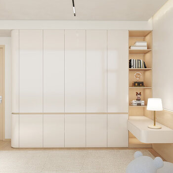 Rabbit baby 30 customized wardrobe whole house home decoration bedroom walk-in cloakroom one door to top cabinet 30 customized cabinet (solid wood particle board) 30 square meters