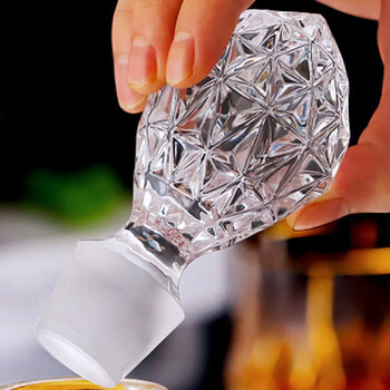 Hualeji wine bottle stopper household crystal glass flask solid frosted mouth seal red wine accessories decanter wine b lid