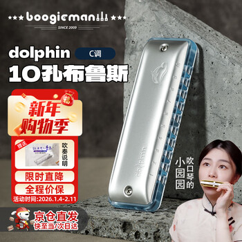 Boogieman yuanyuan's same style dolphin ten-hole harmonica blues adult professional performance level beginner blues 10 holes