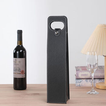 Fantasy red wine gift box red wine window wine packaging handbag double pack wine gift portable hollow black single handbag