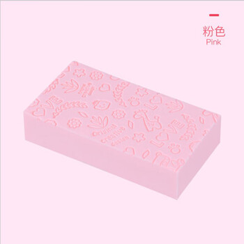 Shantou lincun baby bath artifact newborn shampoo brush baby mud sponge embossed pink square