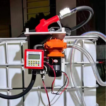 He jiagong diesel electric oil pump 12v24v220v fully automatic high-power refueling gun vehicle-mounted ton bucket type refueling machine large flow 12 volt (in 2 out 6) quantitative pricing