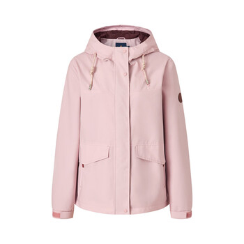 Polowalk women's jacket 2026 spring new product simple and versatile slim hooded casual commuting jacket women's pink s 155/s