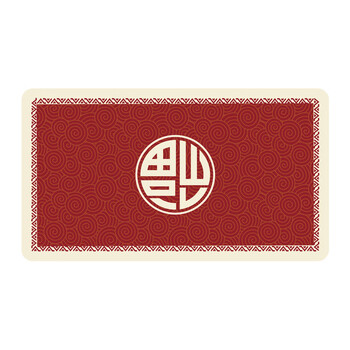Fantasy bathroom diatom mud absorbent mat bathroom door mat new year festive anti-slip toilet u-shaped mat new chinese style fuman rectangular retro red 60x90cm large absorbent floor mat