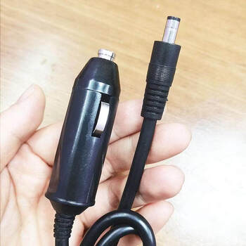 Car kettle power cord, 12v24v cigarette lighter cord, electric hot water cup charger, car hot water, round head universal