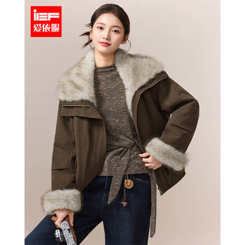 Ief/aiyifu 2025 winter new american style sweet and cool personality hot girl temperament design plus velvet versatile jacket
