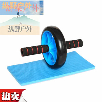 Kaooseen single wheel abdominal wheel strength fitness training device single wheel abdominal wheel basketball training blue double bearing-plus kneeling pad