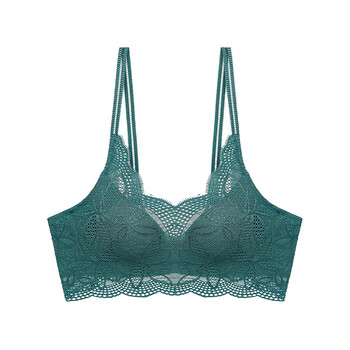 Triumph official flagship genuine autumn comfortable wire-free lace women's push-up bra 11-1888 green sb 75a