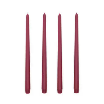 Yusenyi iotc european style 25cm long christmas high candle birthday wedding candle western restaurant long pole candle smokeless decoration rouge red box of four 22cmx25cm