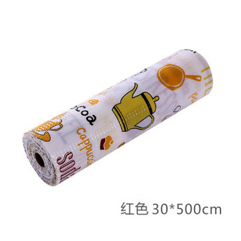 Shantou lincun paper pad printed cuttable anti-slip drawer cabinet dustproof moisture-proof placemat shoe cabinet kitchen countertop paper pad anti-oil 30*500cm red