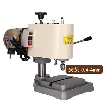 He jian gong tapping machine small household electric desktop stepless speed regulation high precision micro 0.5mm 1mm 2mm 3mm tapping machine white precision chuck (0.4-4mm) 220v
