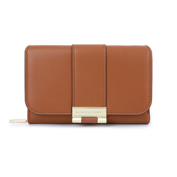 Welfare selection 2025 new multi-functional women's wallet short fashion multi-card wallet high-end niche design card holder brown