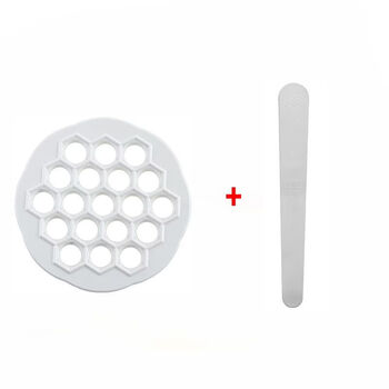 Fantasy creative dumpling artifact automatic kitchen lazy dumpling making machine household chaotic dumpling mold multi-functional food grade 19-hole dumpling mold 1 piece 304 filling spoon 1 piece