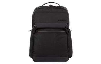 Samsonite letter logo zipper casual solid color compartment polyester fiber computer bag school bag backpack backpack regular basic outfit (bag + tag)