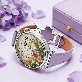 Huawei (huawei) new year gift huawei watch gt6 new original smart sports heart rate detection watch bluetooth call girls new high-end fashion valentine's day birthday gift 41mm streamer purple + purple four-leaf clover leather strap