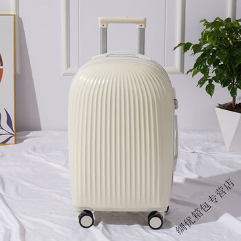 Ye yu's suitcase is strong, durable, good-looking, trolley case with wheels, lightweight coded short-distance student suitcase, grain white (large capacity - cup holder), pressure-resistant and wear-resistant, 28 inches (extra large capacity)