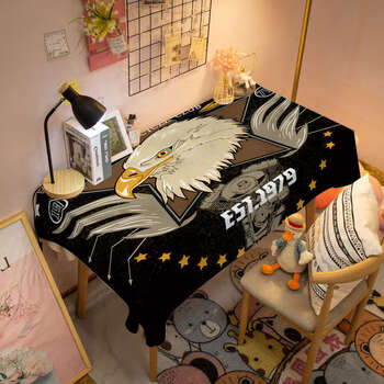 Fantasy illustration stain-resistant tablecloth washable tablecloth desk cloth cover cloth american 17 140x140 cm (universal for square and round tables)