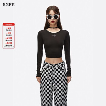 Smfk night flower dance bottoming top uls04b/uls04w midnight black s