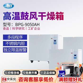 Shanghai programmable high temperature blast drying oven 500 degree high temperature drying warm oven bpg-9050ah