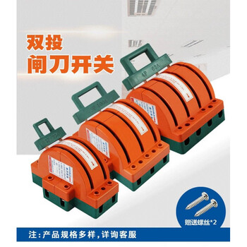 Two-way knife switch household 220v double throw double throw 2p dual power conversion electric knife with head and reverse knife 4p_63a_non-transparent