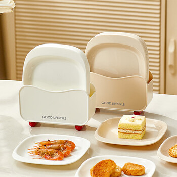 Modern housewife bone spitting dish spitting bone dish household food grade high-end new light luxury garbage dregs small dish extra thick style - white 8 pieces with base dishwasher microwave oven