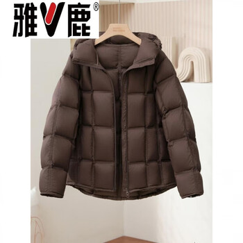 Yalu 2026 winter new style good-looking fashionable down jacket women's short loose hooded korean style small man's baker's jacket maillard high-end foreign style small man down jacket s high-end foreign style small man down jacket