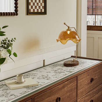 Yusenyi talia sideboard table mat, high-end waterproof, no-wash tv cabinet coffee table mat, anti-scalding thalia 120x30cm double-layer leather, really not warping