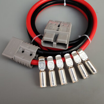 An plug with wire high current connecting line 50 120 15 electric forklift battery charging extension cord 15/50 square/1 meter 120a/16 square/1 meter