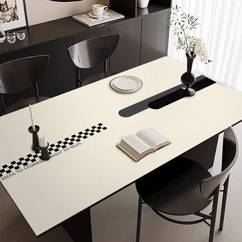Fantasy dining table mat disposable tablecloth coffee table table mat space grid 80cmx135cm (waterproof and oil-proof)