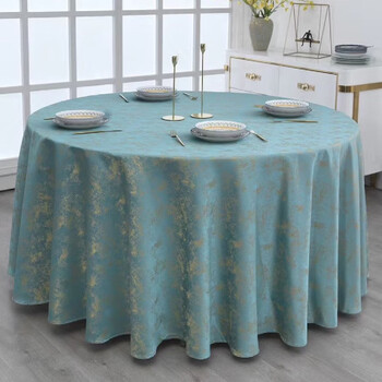 Yusenyi round tablecloth thickened hotel large round tablecloth hotel banquet round table tablecloth light green 380 round to be spliced