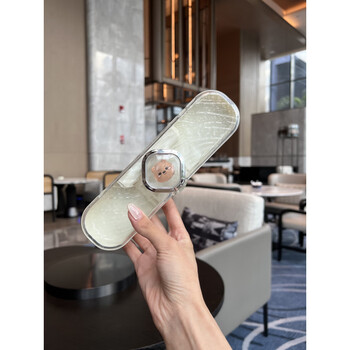 Tuojin imported quality chopsticks and spoons set from japan 316l stainless steel cutlery box cartoon spoon for primary school students, thickened and fall-resistant silent storage box - white