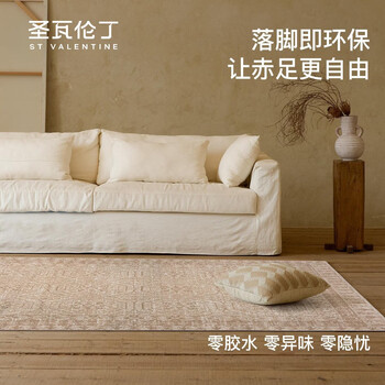 St. valentine french all-match glue-free waterproof no-wash environmentally friendly living room carpet second-hand home bedroom bedside blanket fanyinzhijia 240cm 340cm (suitable for 3~3.5m sofa)
